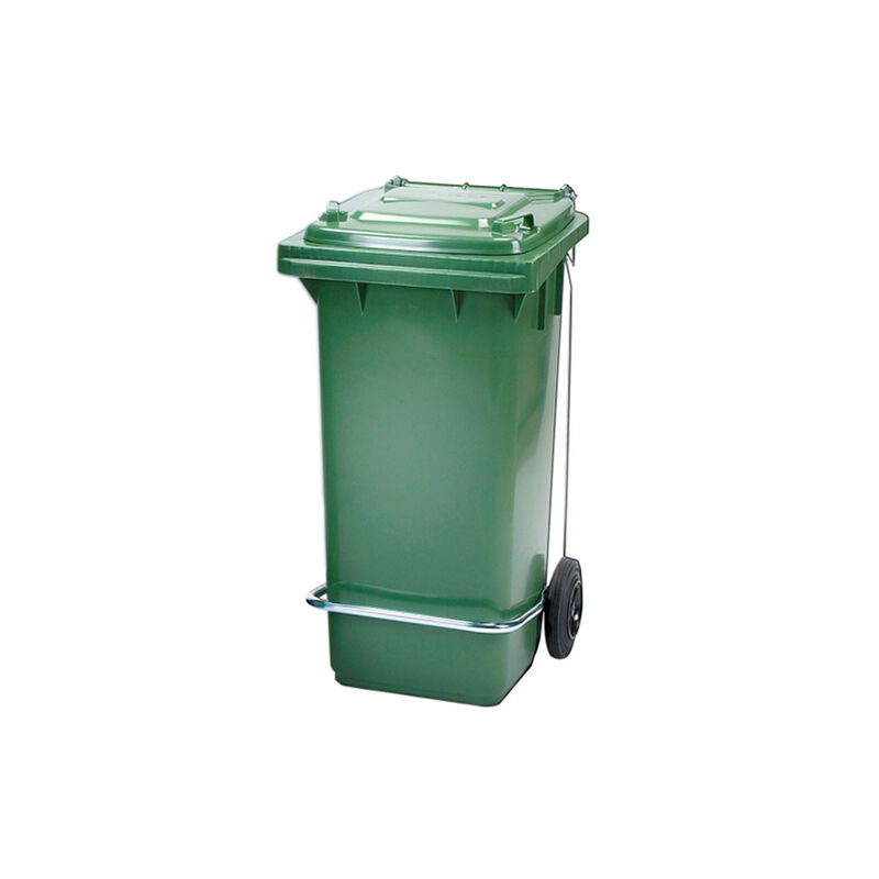 

Contenedores de basura 240 Lts Con pedal Color Contenedores. Verde
