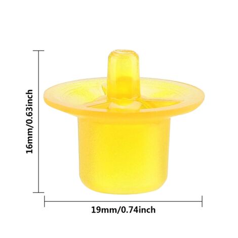Contenedores para cría de reinas – 50 unidades – Vasos de plástico de alta calidad – Amarillos – 19 x 16 mm