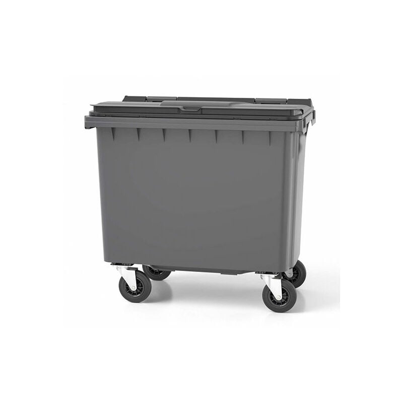 Conteneur poubelle 660 litres à préhension frontale - Couleur du couvercle Gris Anthracite - 1268 x 797 x 1202 mm - 210009GAGA