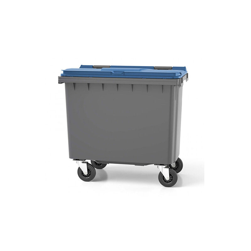 Matisère - Conteneur poubelle 660 litres à préhension frontale - Couleur du couvercle Bleu Nuit - 1265 x 775 x 1165 mm - 210009GAGA/BN