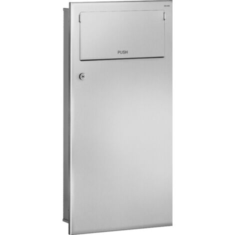 Conteneur à déchets Delabie UP PUSH 18l, acier inoxydable 1.4301 sat (ex-0013320000)