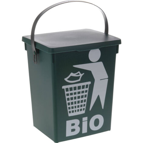 Conteneur à déchets organiques avec logo BIO, avec poignée, 5 l