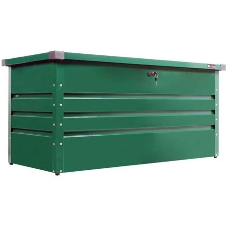 Conteneur boite de jardin en metal vert 132x61x62 cm ZIPPER zi-gab132gr