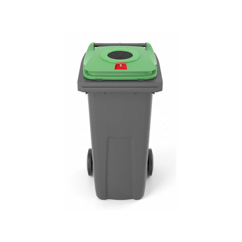 Matisère - Conteneur poubelle 120 litres pour le tri du verre - Conteneur poubelle verte - 210039V