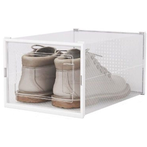 Conteneur De Boîte Pour Chaussures Chaussures Porte-chaussures 35x25x19.2cm Transparent 87647