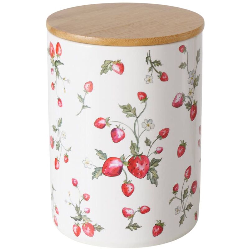 Conteneur de cuisine en céramique avec motif de fraises EMILY