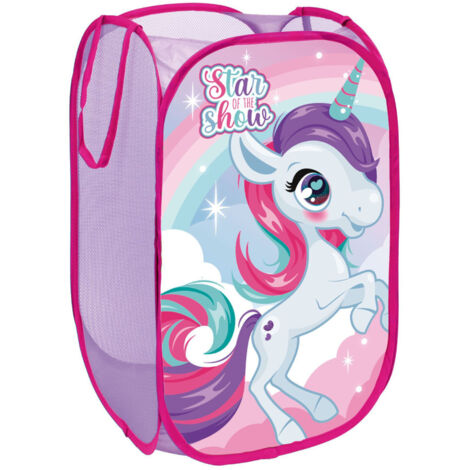 Conteneur de rangement pliable - Licorne - 36x36x58 cm