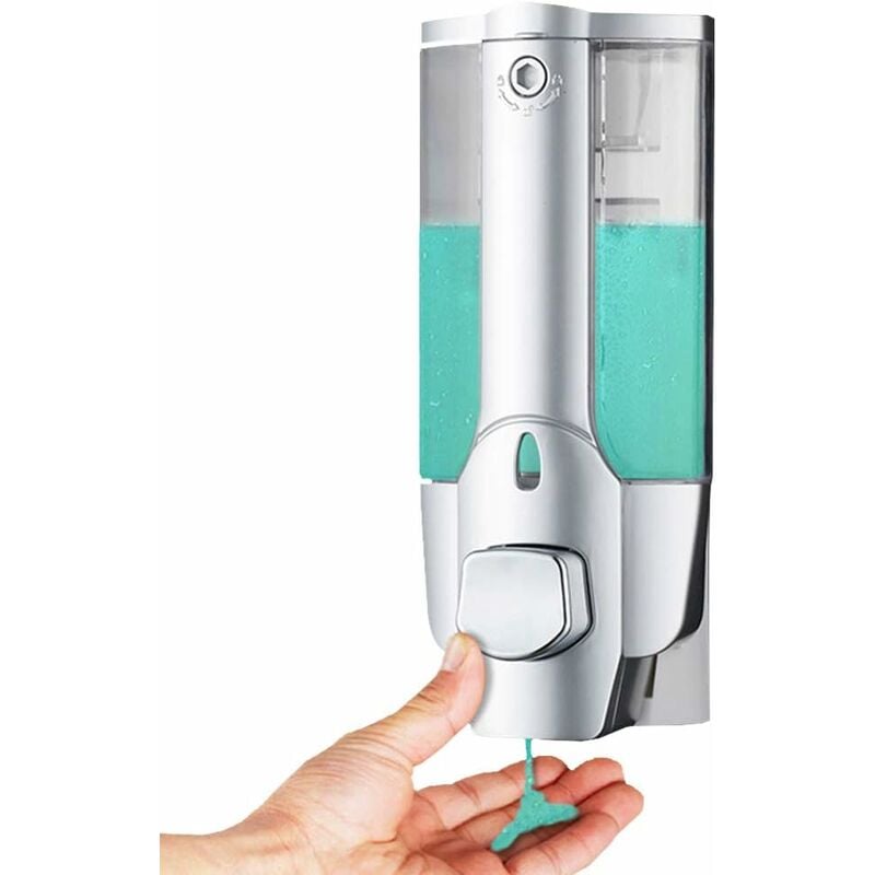 Conteneur De Savon Liquide Distributeur De Savon Manuel Mural Simple Et Double Salle De Bain Hôtel Désinfectant pour Les Mains Douche Shampooing Fei