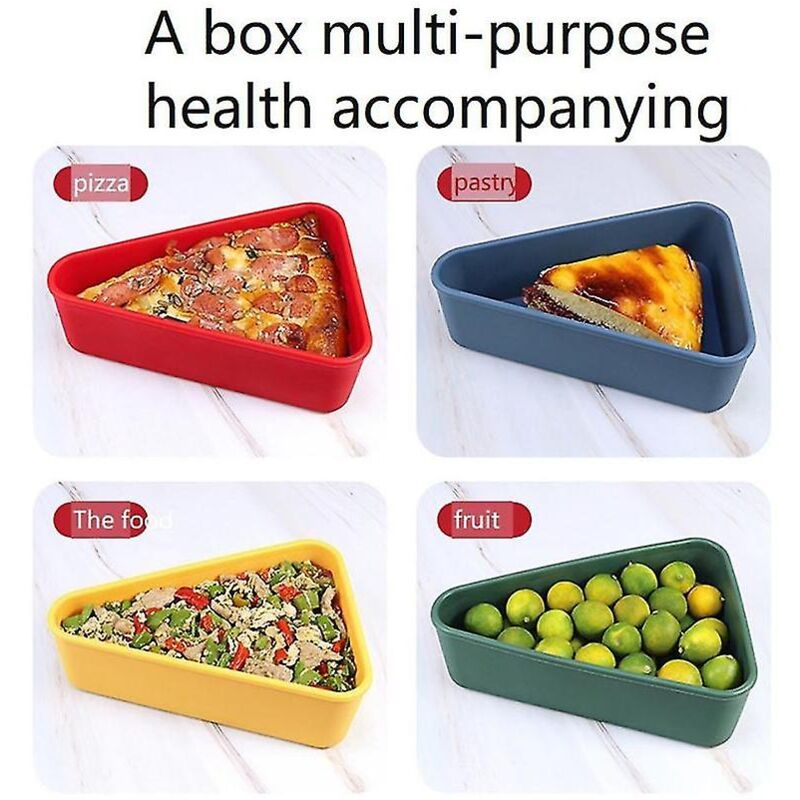 Conteneur de stockage des restes de pizza, boîte de rangement pour pizza, économisez de l'espace, stockage réutilisable des restes de pizza
