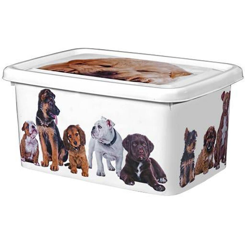 Zanvic - Récipient en plastique de 15 litres avec motif de chien