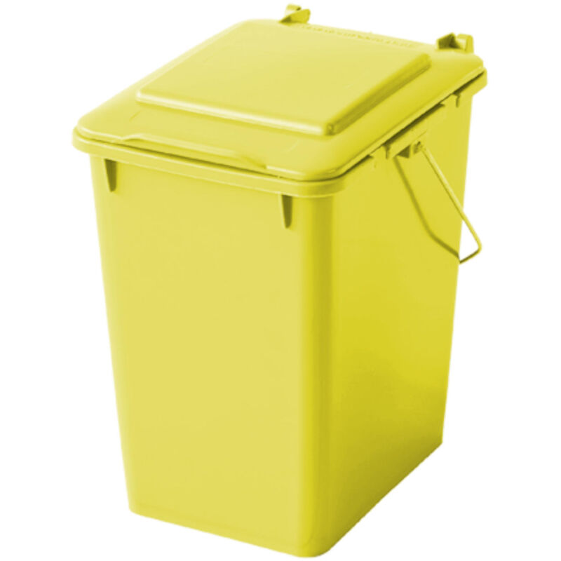 Conteneur panier pour le tri des ordures et déchets - jaune 10L