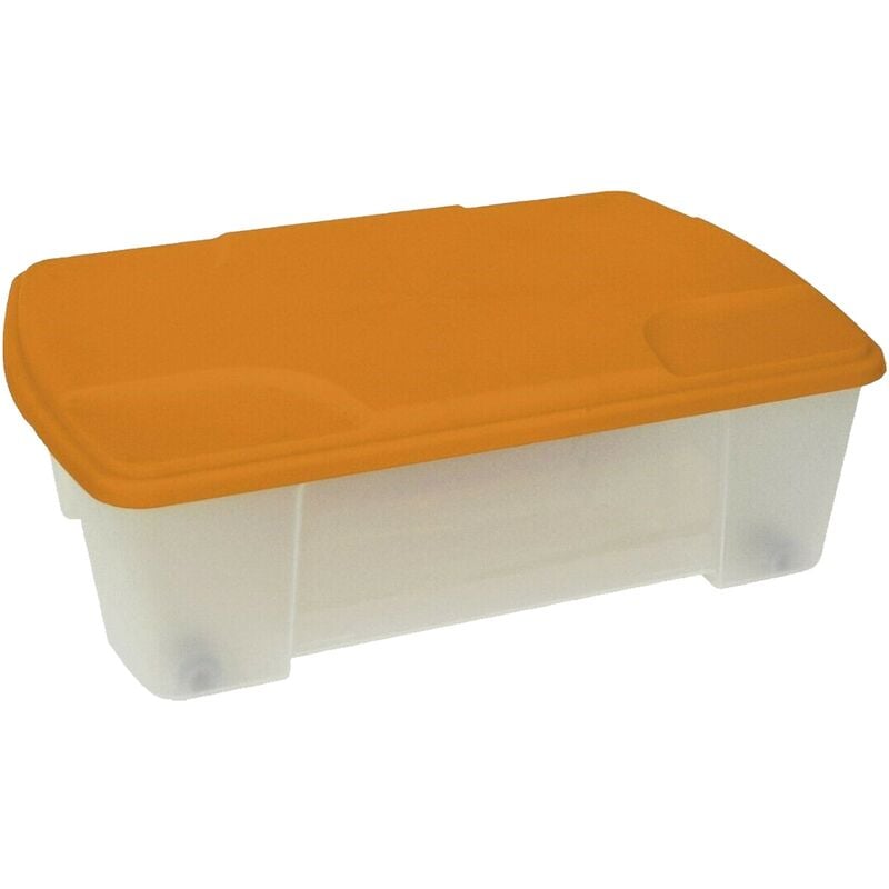 Inferramenta - Art Plast Commode en pvc avec Roues directionnelles et Couvercle. - Gris foncé