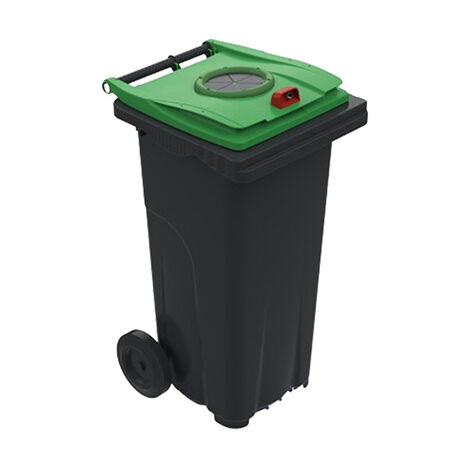 Conteneur poubelle 140 litres pour le tri du verre - Poubelle verte - 210040V