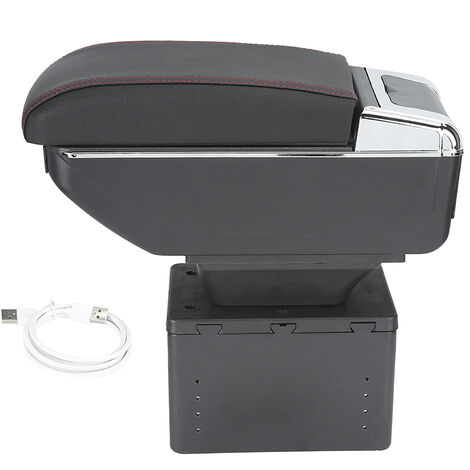 Conteneur universel de bote d'accoudoir de console centrale de voiture réglable avec l'interface d'USB