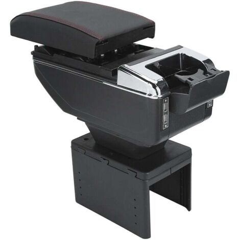 Conteneur universel de bote d'accoudoir de console centrale de voiture réglable avec l'interface d'USB