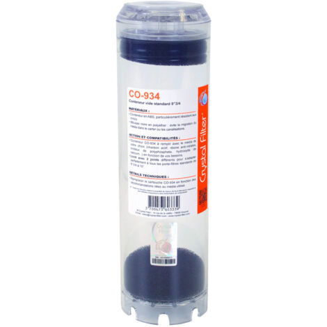 Conteneur vide à remplir 9''3/4 à 10'' - Crystal Filter® CO-934