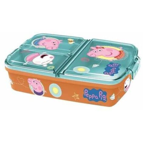 Contenitore a Scomparti Peppa Pig    polipropilene 19,5 x 16,5 x 6,7 cm 17 x 14 x 7 cm