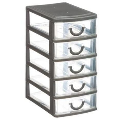 Contenitore a torre in plastica 5 cassetti piccolo - 5five
