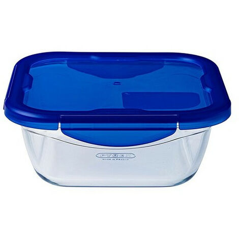 Pyrex contenitore quadrato in vetro e coperchio 20x20 cm