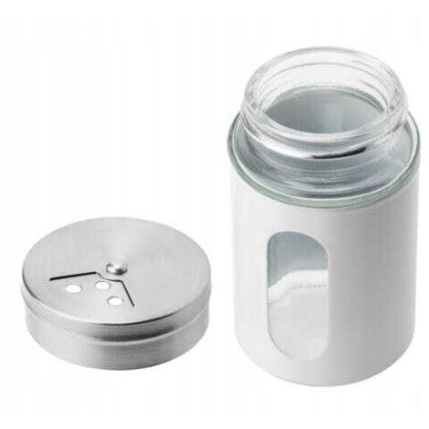 Contenitore bianco per spezie da 90 ml per sale e pepe