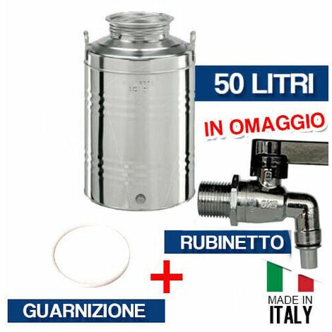 CONTENITORE PER OLIO ACCIAIO INOX SALDATO 30 L - Il Mondo di Progress