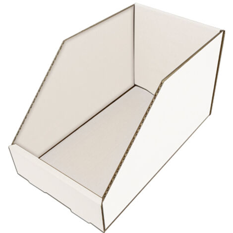 CONTENITORE BOCCA LUPO CARTONE - BIANCO IDROREPELLENTE MM 200X350 H.MM 200- 10 pezzi