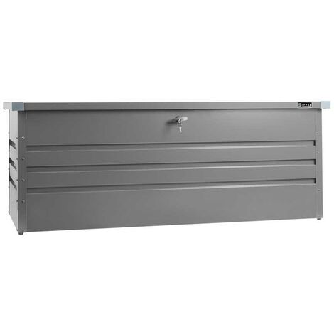 Contenitore box in metallo grigio da giardino 165x70x62 cm Zipper zi-gab165an