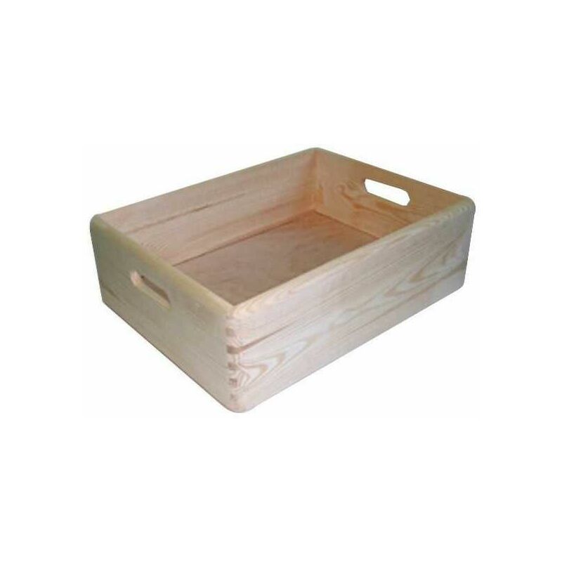 Contenitore Cesta Legno Pratica 40X30 h 14