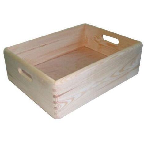 MACHIERALDO Contenitore Cesta Legno Pratica Cm 30X20 H 14 Xtra