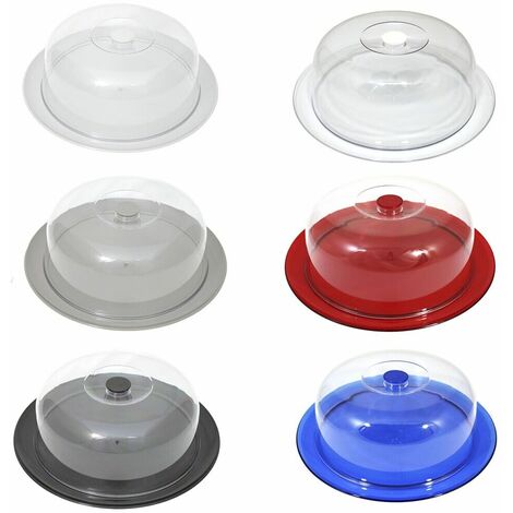 Contenitore con coperchio vassoio rotondo frigo porta dolci torta formaggio D32 - colorigenerali: nero