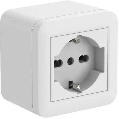 CONTENITORE CON PRESA SCHUKO 'FIXA' ELECTRALINE Colore bianco