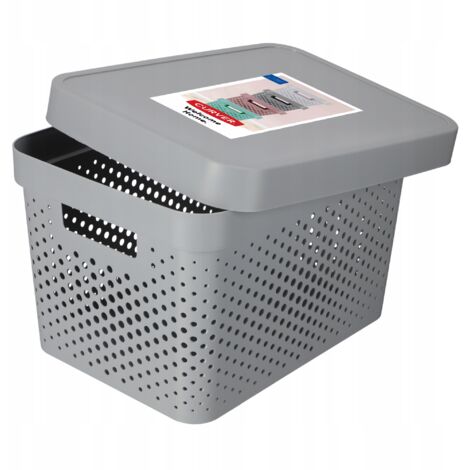 Contenitore Curver con coperchio 17 L grigio