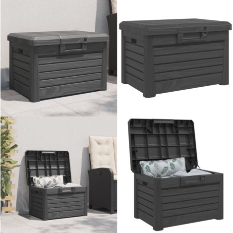 Contenitore Cuscini Antracite 73x50,5x46,5 cm in Polipropilene - Cuscini da giardino - Contenitore per coperte