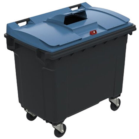Contenitore da 770 litri con impugnatura laterale per la raccolta differenziata della carta - Contenitore blu - 210044P