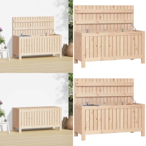 Contenitore da Giardino 108x42,5x54 cm Legno Massello di Pino - Cassa portaoggetti - Legno massello
