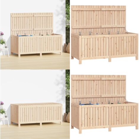 Contenitore da Giardino 147x68x64 cm in Legno Massello di Pino - Cassa portaoggetti - Legno massello