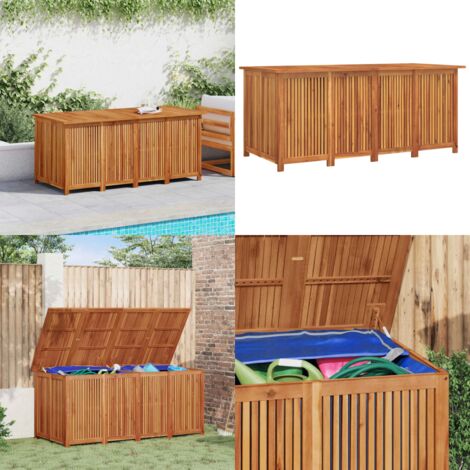 Contenitore da Giardino 200x80x75cm in Legno Massello di Acacia - Contenitore in legno - Contenitore in acacia