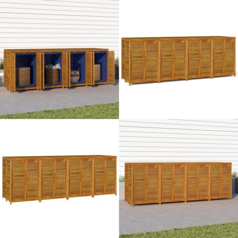 Contenitore da Giardino 280x87x104 cm Legno Massello di Acacia - Contenitore in legno - Contenitore in acacia