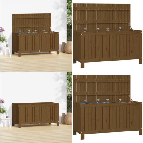 Contenitore da Giardino Ambra 115x49x60 cm Legno Massello Pino - Cassa portaoggetti - Contenitore in legno