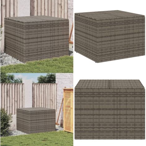 Contenitore da Giardino Grigio 291L in Polyrattan - Contenitore in rattan - Contenitore in polyrattan