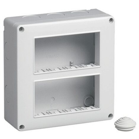 Contenitore da parete IP40 8 moduli disposti su due file Vimar 14832
