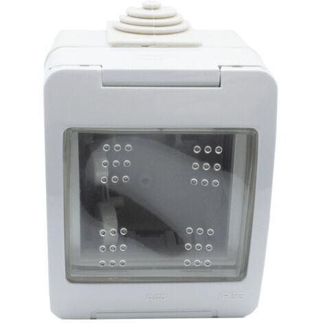 Contenitore da parete ip55 2 moduli abb chiara 2csk2255ch