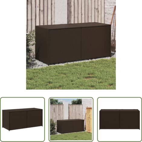 Contenitore da patio -  Contenitore da Giardino Marrone 283L in Polyrattan