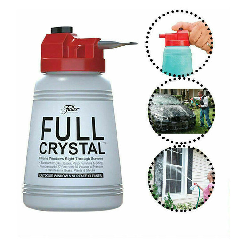 Image of Contenitore Detergente Puli Vetri Full Crystal Auto Pompa Pulisci Finestre