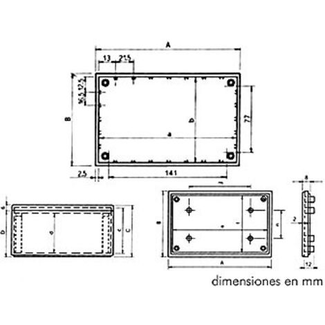 CONTENITORE DI COPERTURA - GRIGIO - 160 x 96 x 66,9 mm