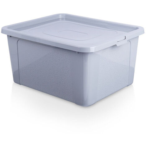 Contenitore di plastica per giocattoli grande, coperchio da 20 litri