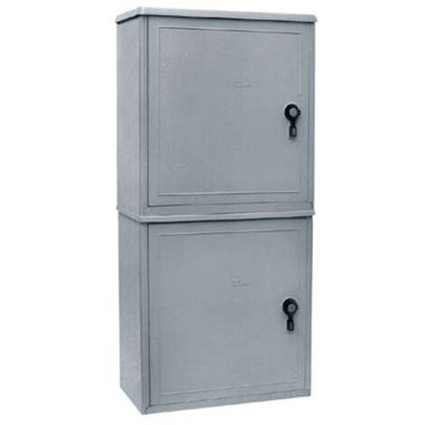 Contenitore doppio OEC in vetroresina per contatori 2 scomparti IP43 S05741GW