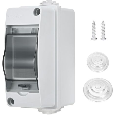 Contenitore elettrico impermeabile per esterni IP65, scatola elettrica impermeabile, scatola di giunzione, armadio di controllo con superficie in plastica, 2 moduli