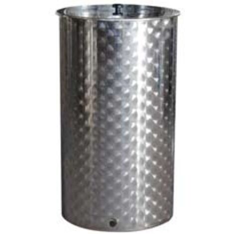 CONTENITORE ENOLOGICO FONDO A PENTOLA INOX AISI 304 SALDATO- - lt.100  ø mm.460x690h. bocc.F1/2 fiorettato - 1 pezzi BELVIVERE