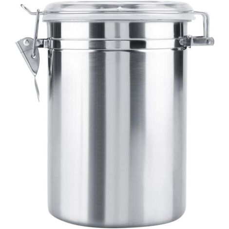 Contenitore ermetico in acciaio inox per caffè, tè, zucchero e chicchi di caffè (1800 ml)
